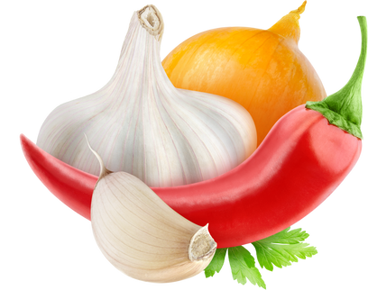 Chili Pepper, Onion and Garlic